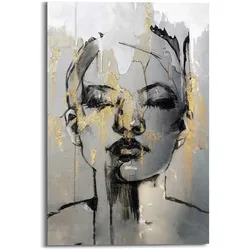 Bild GOLDEN FACE (BHT 60x90x2 cm) - bunt - BHT 60x90x2 cm