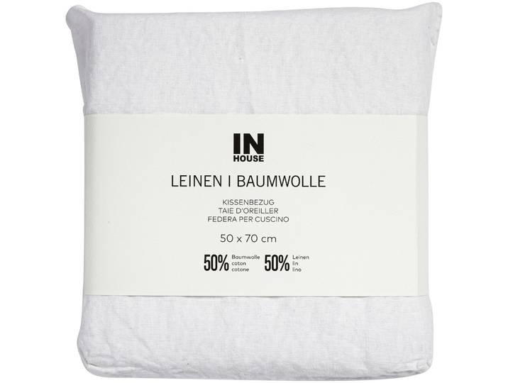 Inhouse Kissen Leinen Fifty-Fifty offwhite 50x70
