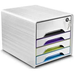Cep, Dokumentenablage, Schubladenbox Smoove 7-311S weiss/schwarz (A4)