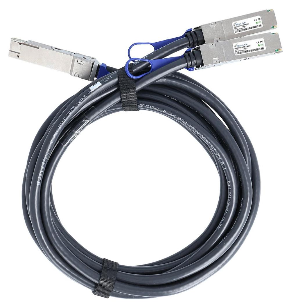 BlueOptics MCP7H60-W01AR30-BL, 2 m, QSFP-DD, 2xQSFP56, Männlich/Männlich