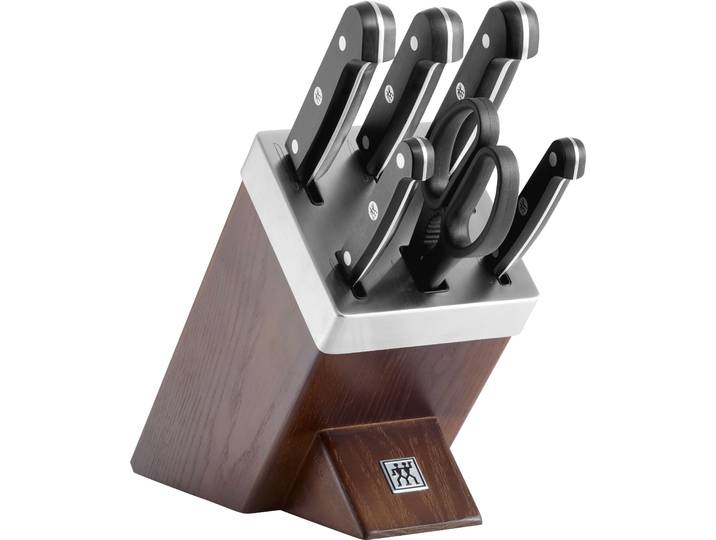 Messerblock ZWILLING Gourmet , braun (dunkelbraun), L:41cm, Messerblöcke, Messerblock, selbstschärfend