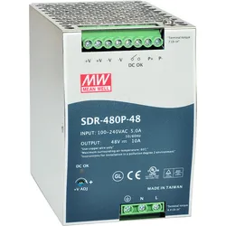 MW SDR480P-24 - Schaltnetzteil, Hutschiene, 480 W, 24 V, 20 A