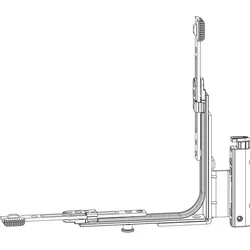 Maco, Drehkippbeschlag, MM Falzecklagerband DTuni mit ÜV, EH, 1iS, 12/18-13 mm, rechts, silber