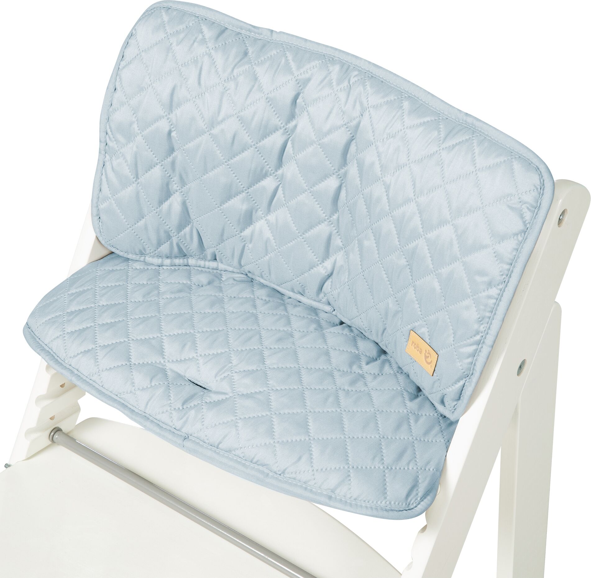 Sitzverkleinerer ROBA "Style Frosty green", blau (hellblau, sky), B:42cm H:1,5cm T:28cm, Polyester, Kinder-Sitzauflagen, Sitzverkleinerer, passend zu den Hochstühlen Nature Up hellblau, sky Einheitsgröße