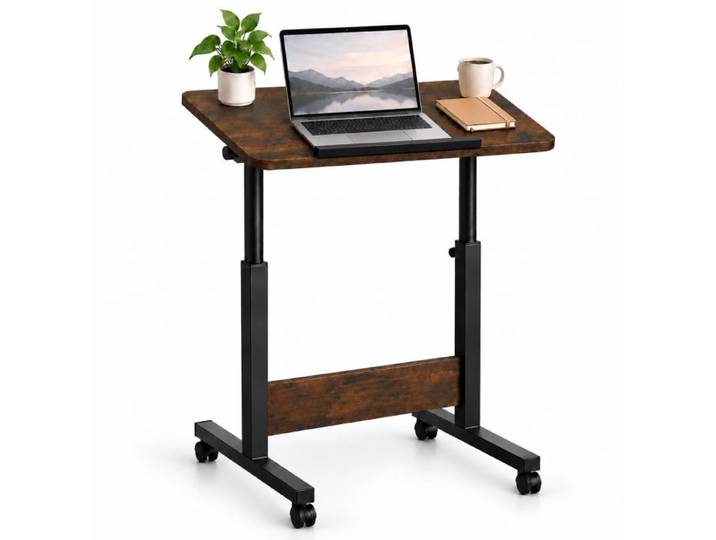 Relaxdays Table PC réglable à roulettes