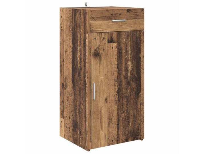 KGFHERENB Sideboard Altholz 45x42,5x93 cm Kommode Holzwerkstoff Kompakter Beistellschrank im Altholz-Look mit Schublade und Tür für Wohnzimmer, Flur oder Büro, sorgt für Ordnung.