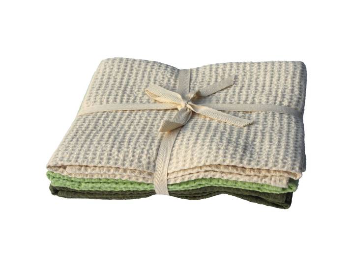 MyDeal Geschirrtuch Olivia Offwhite/mint/grün Einfarbig Baumwolle 50 x 70 cm - Geschirrtuch
