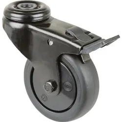 Lenkrolle m.Festst.D.75mm Trgf.75kg Rückenloch 10,2 m.Festst.