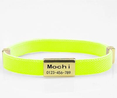 Uplifted Finds Scratch Resistant Engraved ID Cat Collar green 2 Tag