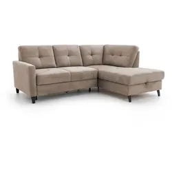 sit & more Ecksofa Valona Stoff Grau Schlamm