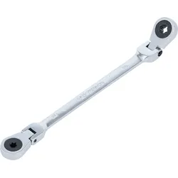 BGS Doppel-Ratschen-Ringschlüssel | abwinkelbar | mit E-Profil Ringköpfen | SW E...