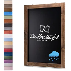 Die Kreidetafel Manufaktur Wetterfeste Outdoor Kreidetafel mit Holzrahmen / Kolonial 55x150cm