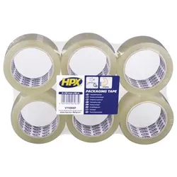 HPX, Klebeband, Packaging tape flatpack 6 rolls - transparent 50mm x 66m (50 mm)