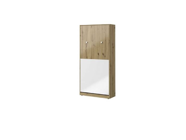 Kaiser Möbel Schrankbett 90x200 Vertical Wandklappbett NERO mit Matratze H2/H3