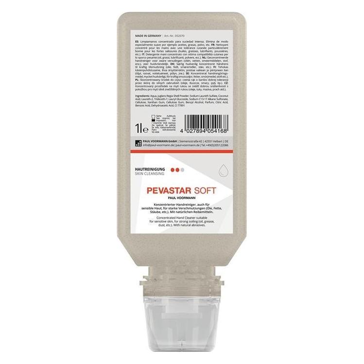 Paul Voorman Handreinigung Pevastar SOFT 1 l silikon- und lösemittelfrei Softflasche PAUL VOORMANN (Flüssigseife, 1000 ml) (052070)