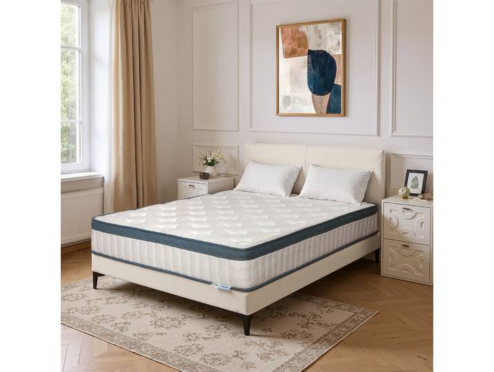Matelas Tribesigns 90/120/140/160/180 x 200 cm Hauteur 25 cm Matelas à ressorts ensachés Dureté H3 Matelas orthopédique 7 zones