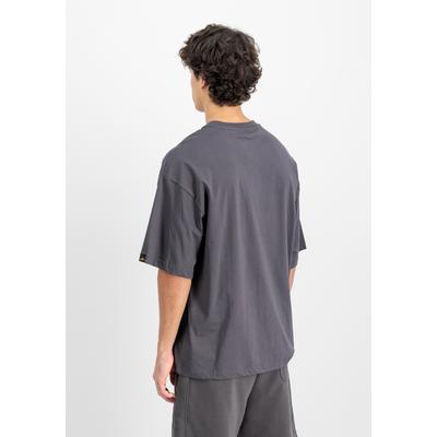 T-Shirt ALPHA INDUSTRIES "Studio Edition T-Shirt", Herren, Gr. S, grau (vintage grau), Obermaterial: 100% Baumwolle, Shirts T-Shirt
