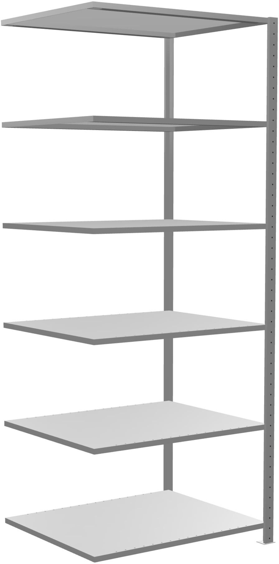 Schulte Anbauregal Steckregal MULTIplus150 2500 x 1000 x 800 mm 6 Fachböden Kreuzstrebe verzinkt ; Schulte Lagertechnik (12586)