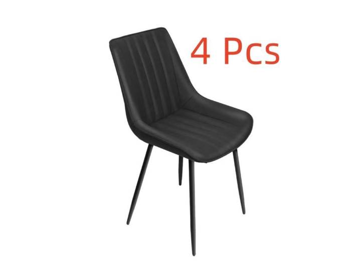 Chaise de salle à manger moderne HUOLE - Lot de 4 - Noir - Confortable et robuste