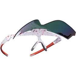 Pit Viper, Unisex, Sportbrille, The Heater Flip-Offs Wide - Red (Weiss, Rot), Weiss, Rot