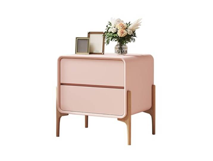 LSAfhDYG Nachttisch, Nachttisch-Sets, Schlafzimmer, Kleiner Nachttisch, Moderne Nachttische(Pink,50x40x50cm)