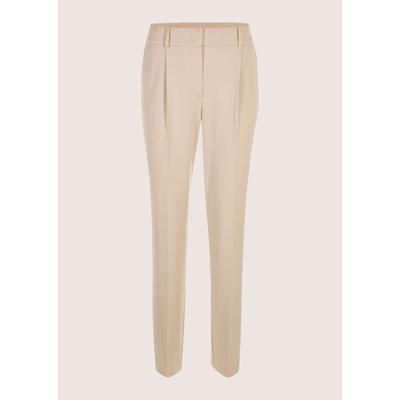 Bundfaltenhose MADELEINE "Chinohose Konische Businesshose mit Stretch-Komfort", Damen, Gr. 34, N-Gr, beige, Obermaterial: 62% Polyester PES. 32% Viskose CV. 6% Elasthan EL., Modern, Hosen