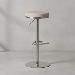 KADIMA DESIGN Barhocker ELBE, höhenverstellbar, gepolsterte Sitzfläche, Triangel Fußablage, max. 110 kg Belastung