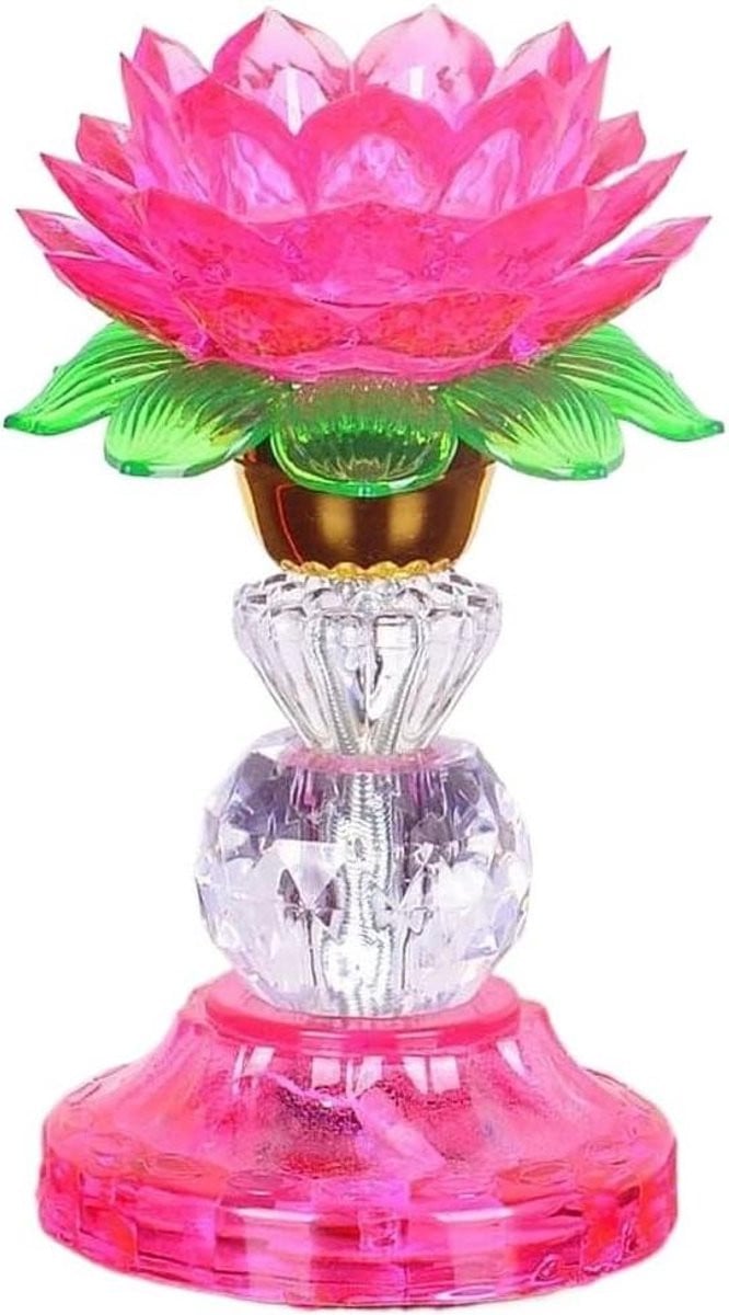 Lotus Lamp Boeddhistische Decoratie Meditatie Verlichting LED Multicolor Hoogte: 18 cm