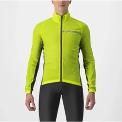 Castelli Squadra Stretch Herrenjacke Electric Lime/Dunkelgrau Gr. XXL