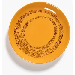Serax Dessertteller gelb mit schwarzen Punkten Feast von Ottolenghi 16cm
