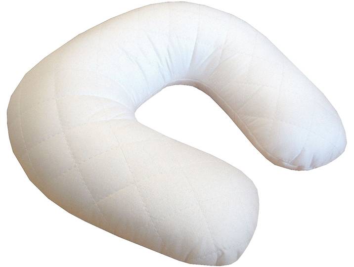 Nackenstützkissen DREAMS Luxury Satin , weiss (blanc), B:36cm H:10cm L:40cm, Bezug: 100% Baumwolle. Füllung: 100% Polyester, Kopfkissen, Nackenstützkissen