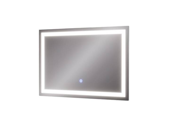 Vicco Badezimmerspiegel Miral Glas 60 x 40 cm mit Frontlight Beleuchtung, Transparent, Rechteckig, 60x40x2.8 cm, Badezimmer, Badezimmerspiegel, Badspiegel