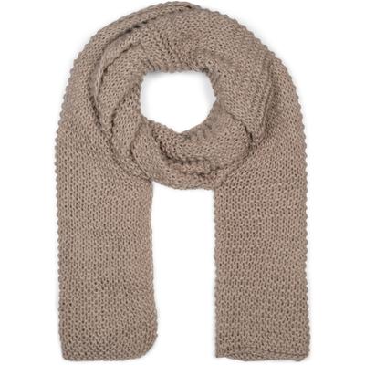 Strickschal STYLEBREAKER "Langer Strick Schal mit Wellen Strickmuster", Damen, grau (taupe), Obermaterial: 100% Polyacryl PAN., Modisch, Modetücher