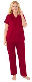 Plus Size Women's Short Sleeve Pajama by Exquisite Form in Sangria (Size 2X)