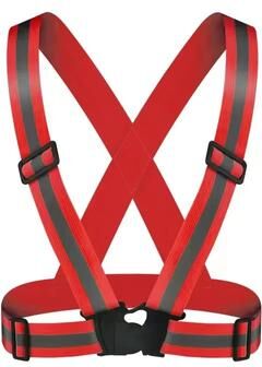 Uplift Treasures Adjustable Reflective Safety Vest For Running And Outdoor Use red
