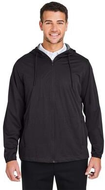 North End NE75 Men's Network Lightweight Jacket in Black Heather size Medium   Polyester Blend