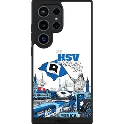 Nivocase Handyhülle für Samsung Galaxy S24 Ultra Hülle NIVOpure Case Schwarz Aufstieg Hamburger SV (Samsung Galaxy S24 Ultra), Smartphone Hülle, Schwarz
