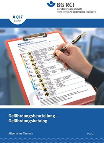 BG RCI - A 017 - Gefährdungsbeurteilung - Gefährdungskatalog (A-Reihe - Allgemeine Themen) - Preis vom 11.10.2026 15:43:13 h