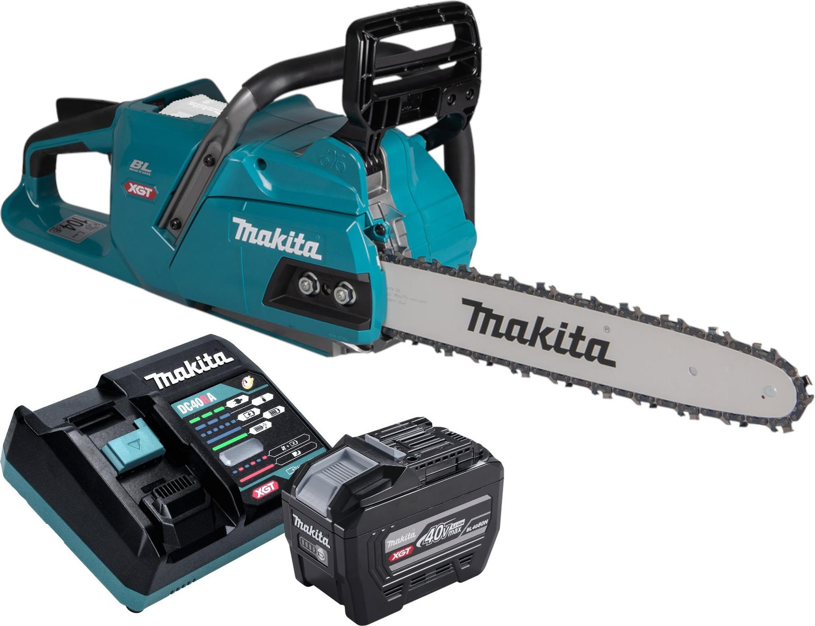 Makita UC 011 GE101 40V Max Accukettingzaag 35 cm met 8,0 Ah Accu en Oplader
