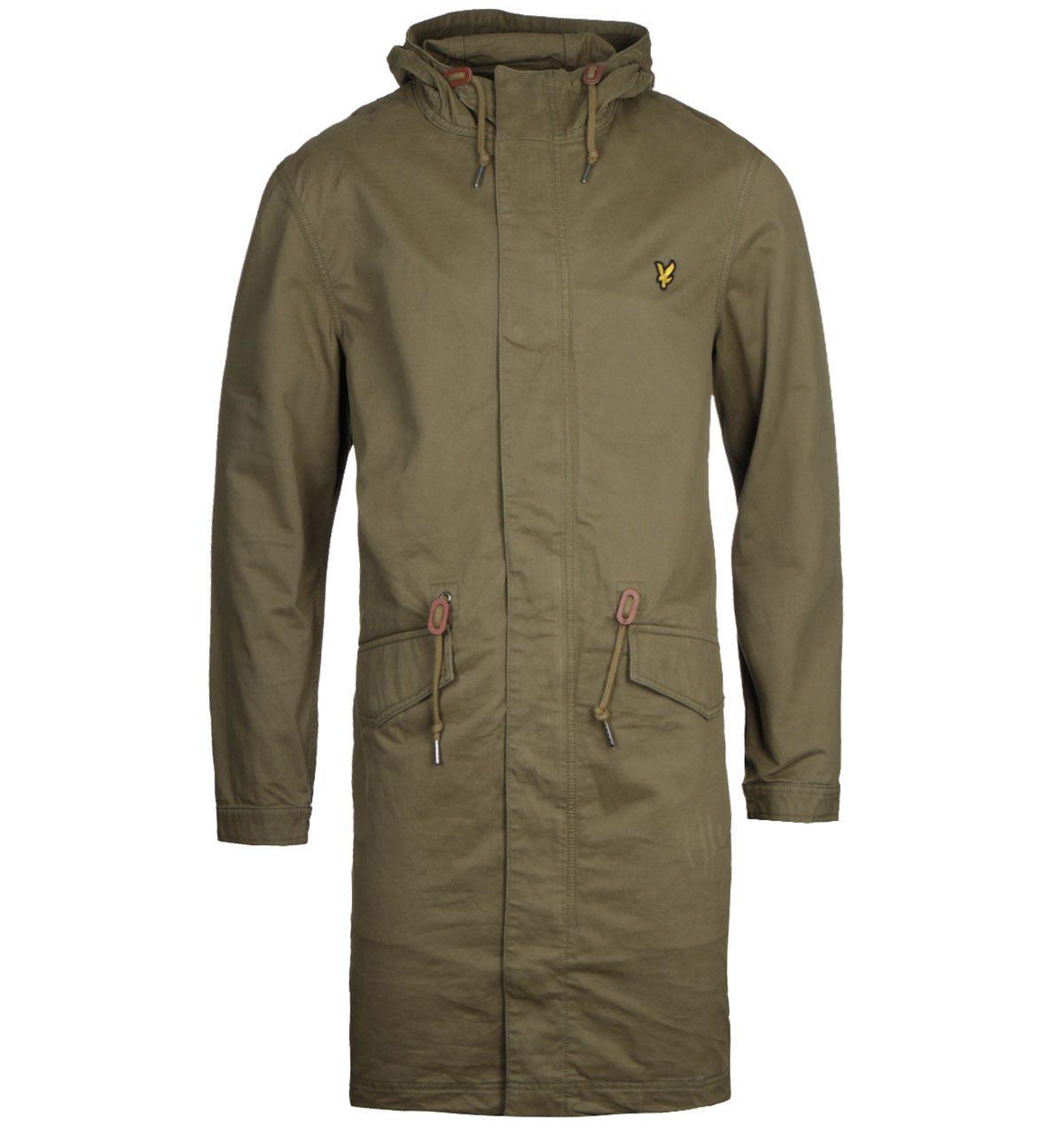 Lyle & Scott Lichen Grüner Fishtail Parka Jacke