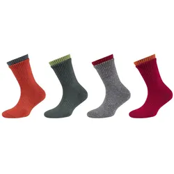 4er Pack s.Oliver Originals Rib Crew Socken Kinder 3780 - biking red 27-30