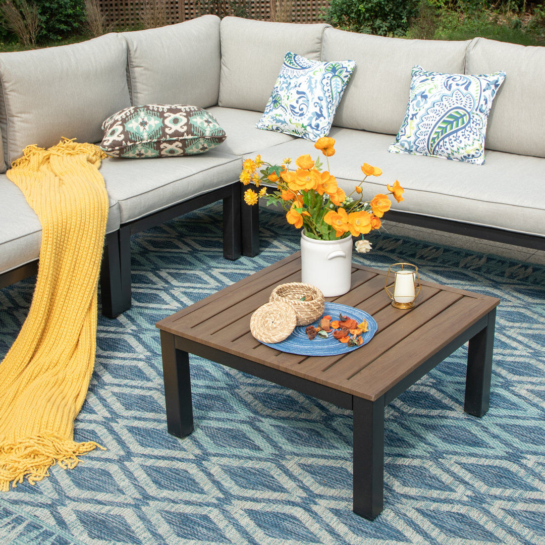 Blue Elephant Patio Square Coffee Table