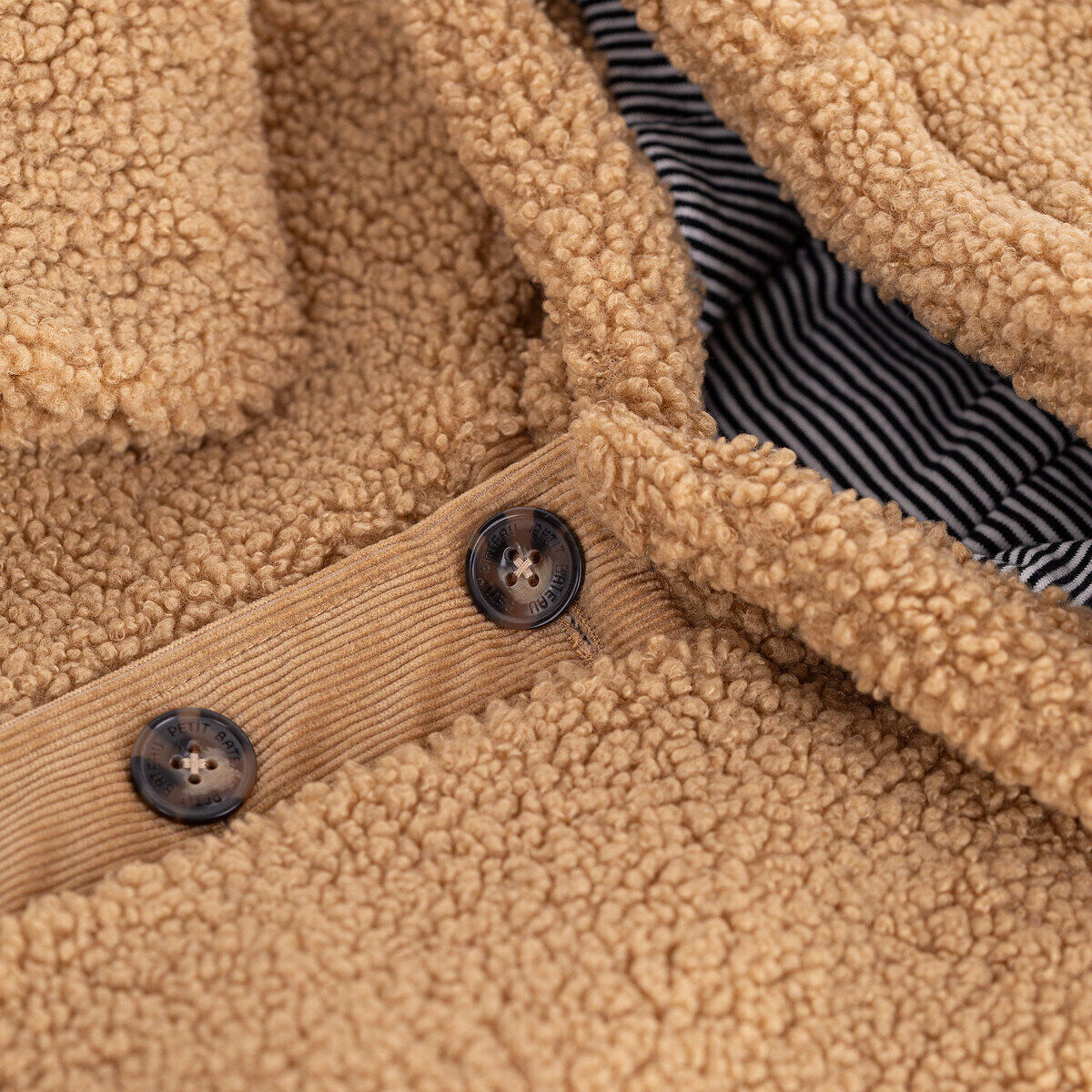 PETIT BATEAU Manteau à capuche, en sherpa