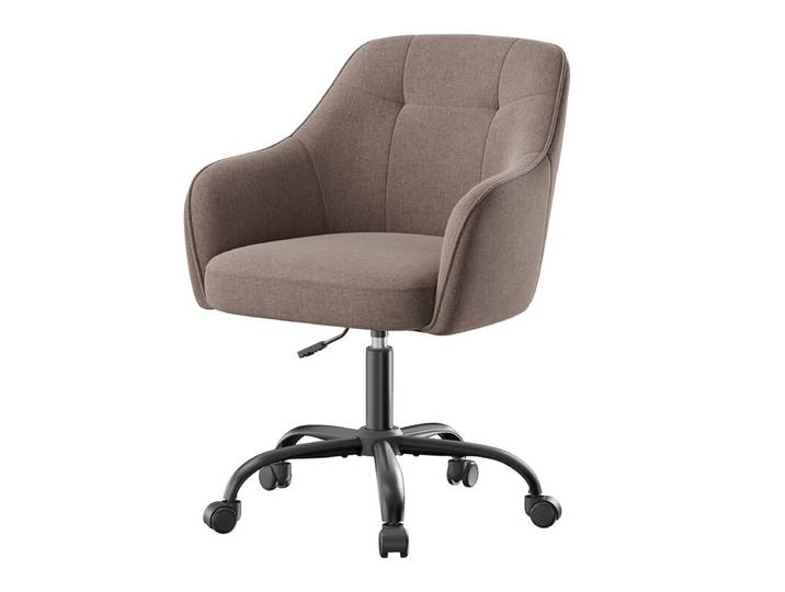 JOYFURNOS Fauteuil ergonomique pivotant réglable - Marron