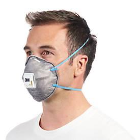 Atemschutzmaske 3M Cool Flow™ 9922, Typ FFP2, 94 % Partikelfilterung, geruchshemmend, mit Ventil, grau, 2 Stück