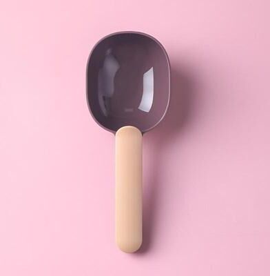 United Premium Pet Food Scoop & Cat Feeding Spoon Easy Dog & Cat Feeding Tool brown+pink