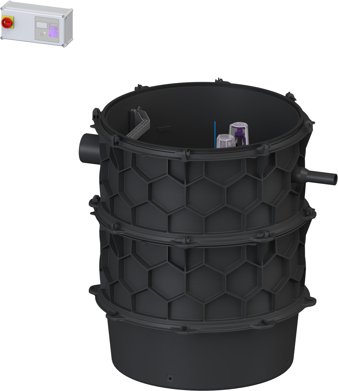 Station de pompage Kessel Aqualift 8743018 STZ 2500-S1, 400 V, 2 pompes, avec bague d'arbre