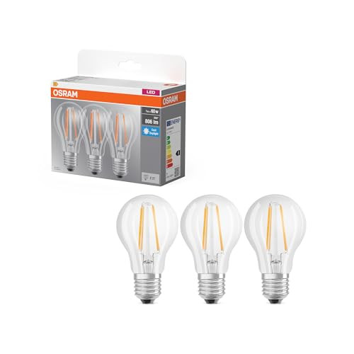 Osram LED-lamp E27 Klassieke vorm helder 6500K koelwit filament LED
