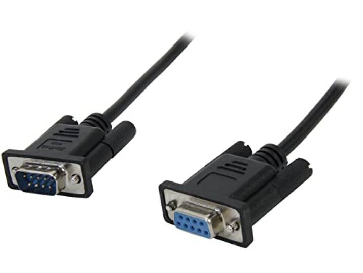 StarTech.com 1 m zwarte DB9 RS232 seriële nullmodemkabel F/M