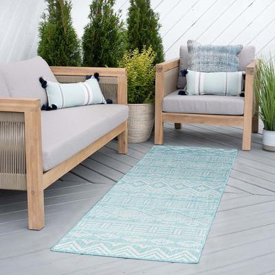 Alise Rugs Exo Coastal Diamond Indoor/Outdoor Area Rug